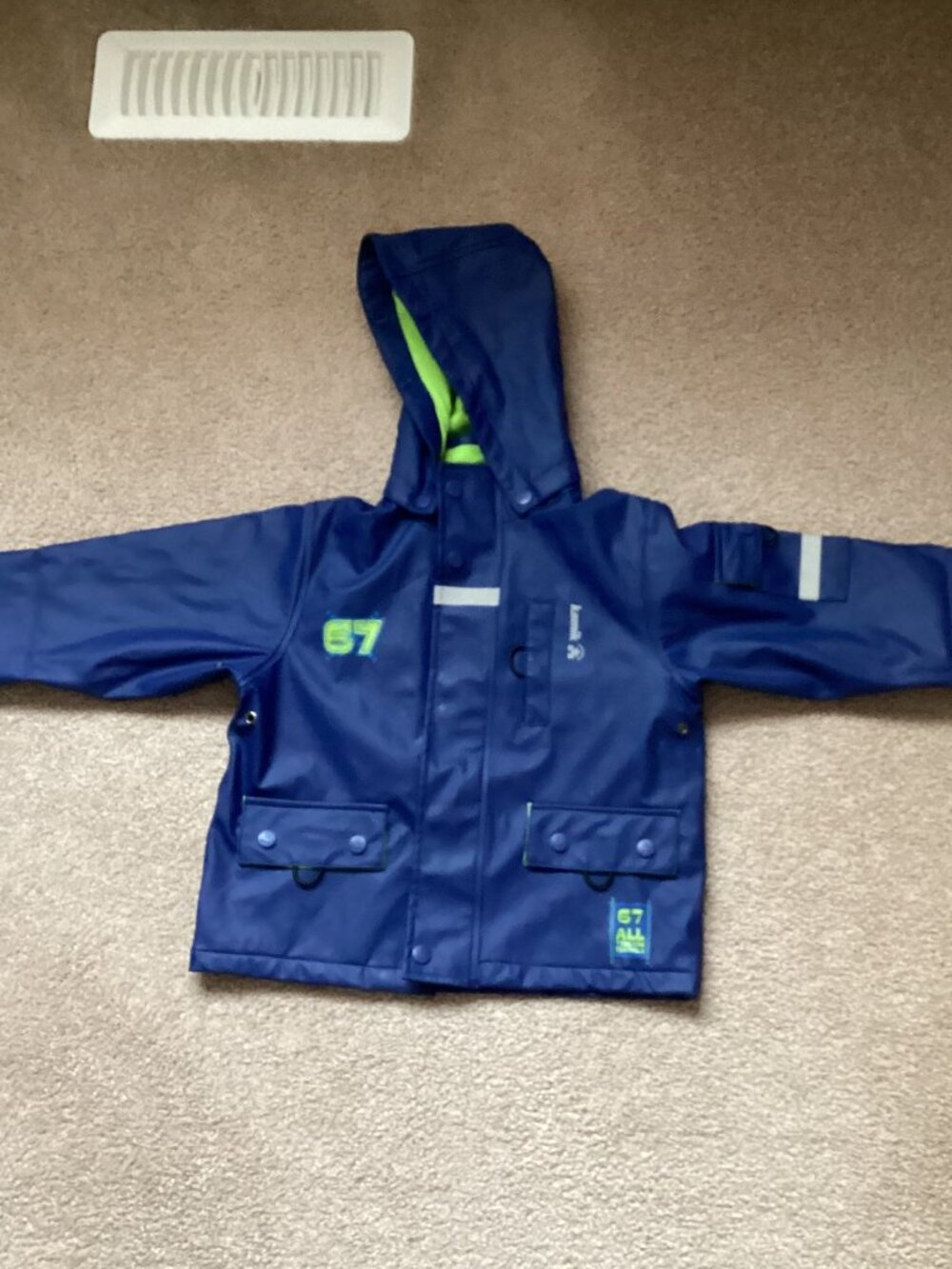 Kamik Kids Boys Children's Blue Splash Raincoat Jacket Waterproof Size 2T